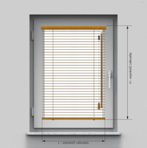 żaluzja bambusowa, drewniana 25 mm