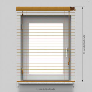 zaluzja drewniana, bambusowa 50 mm