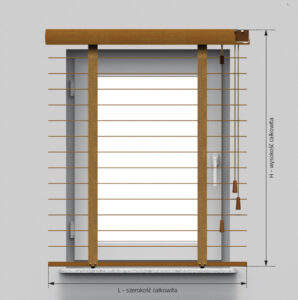 żaluzje drewniane, bambusowe 70 mm